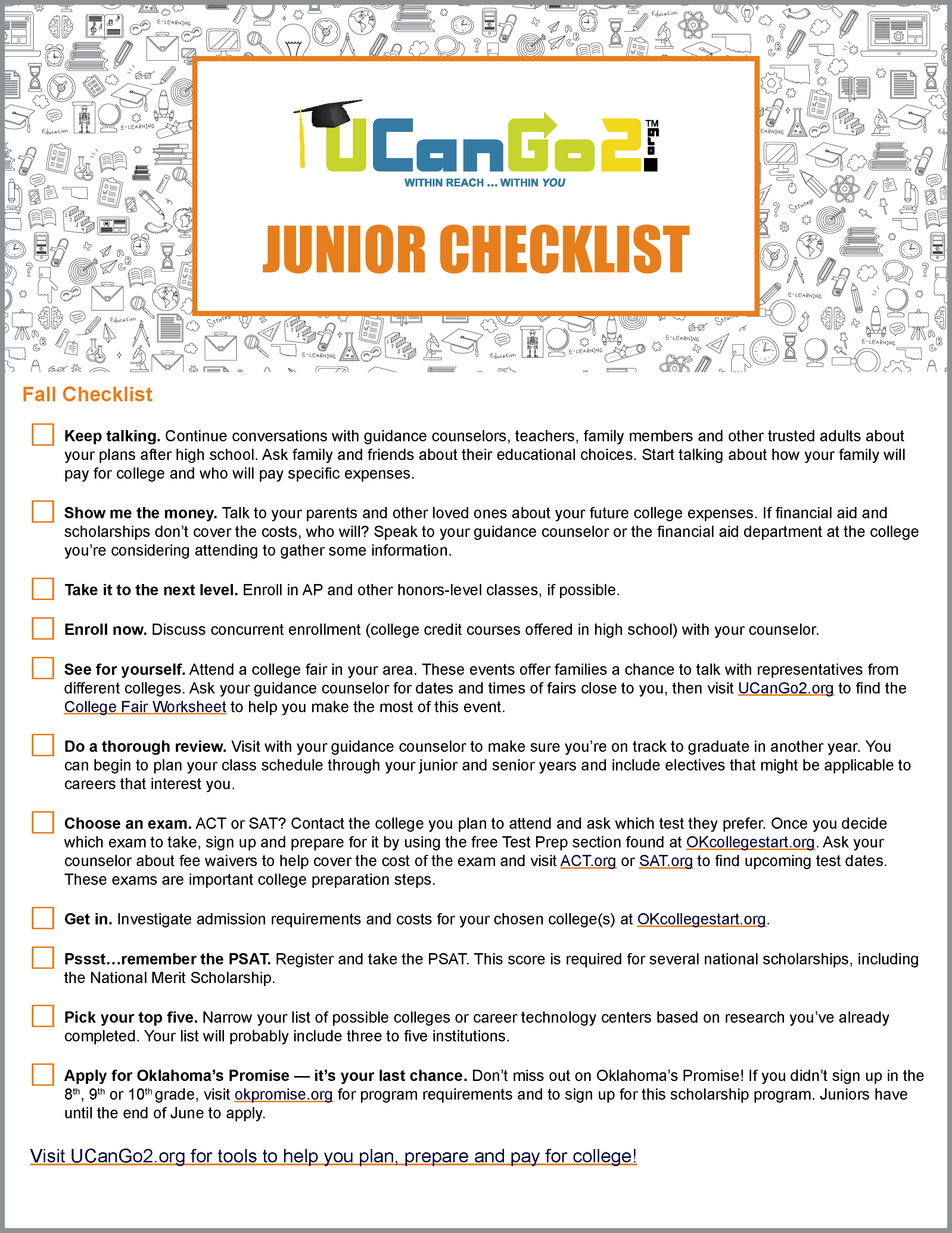 PDF of Junior Checklist