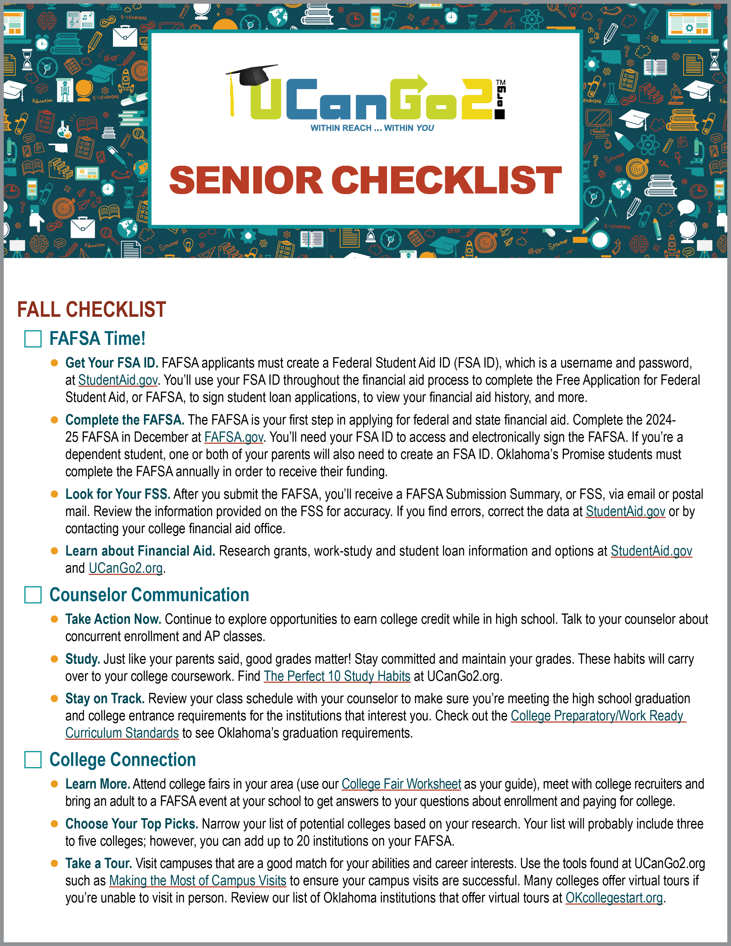 PDF of Senior Checklist