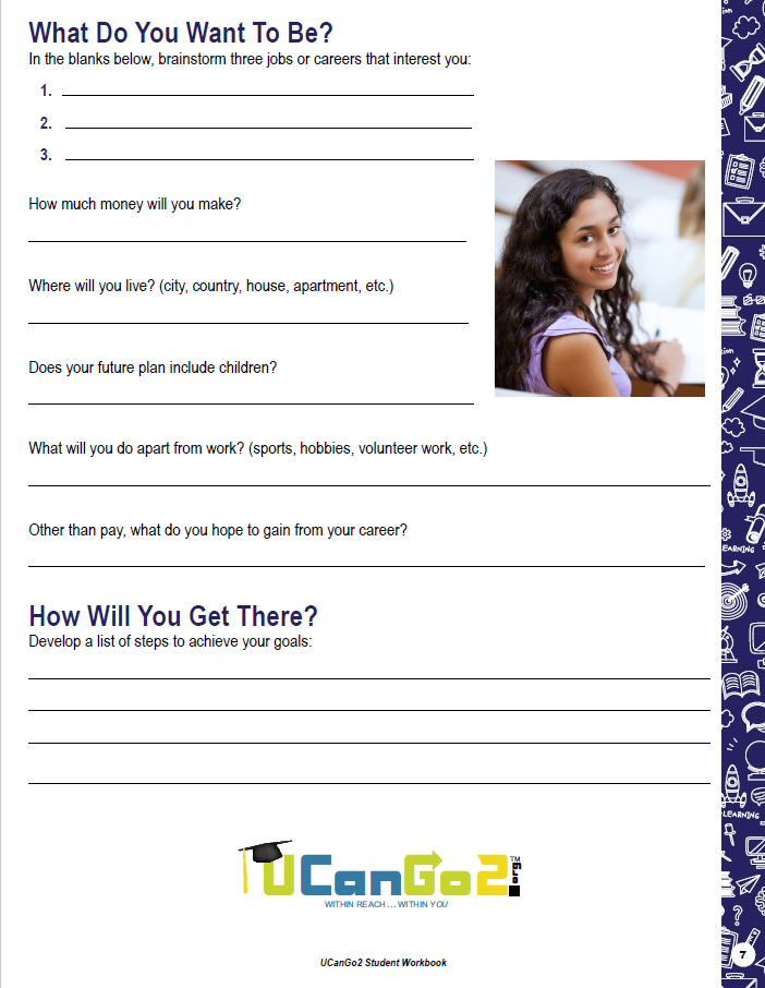 What Do You Want to Be? Handout PDF opens in a new tab